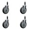 Service Caster 6'' Thermoplastic Rubber Wheel Swivel 1'' Expanding Stem Caster Set, 4PK SCC-EX20S614-TPRB-1-4 - alternate 1